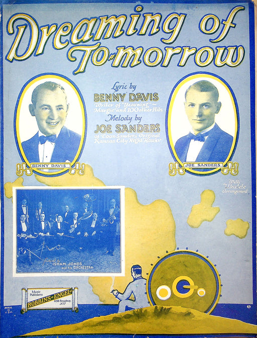 Sheet Music Dreaming Of Tomorrow Benny Davis Joe Sanders Isham Jones 1925 Piano 1