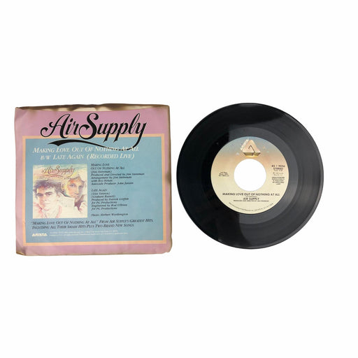 45 RPM Making Love Out of Nothing At All / Late Again LIVE Air Supply Single 2