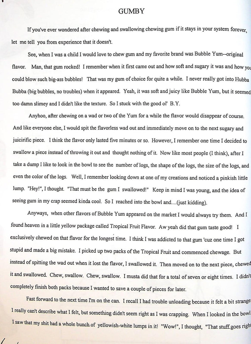 Monozine # 5 1998 My Sister Had it Good, What's Grosser than Gross 3