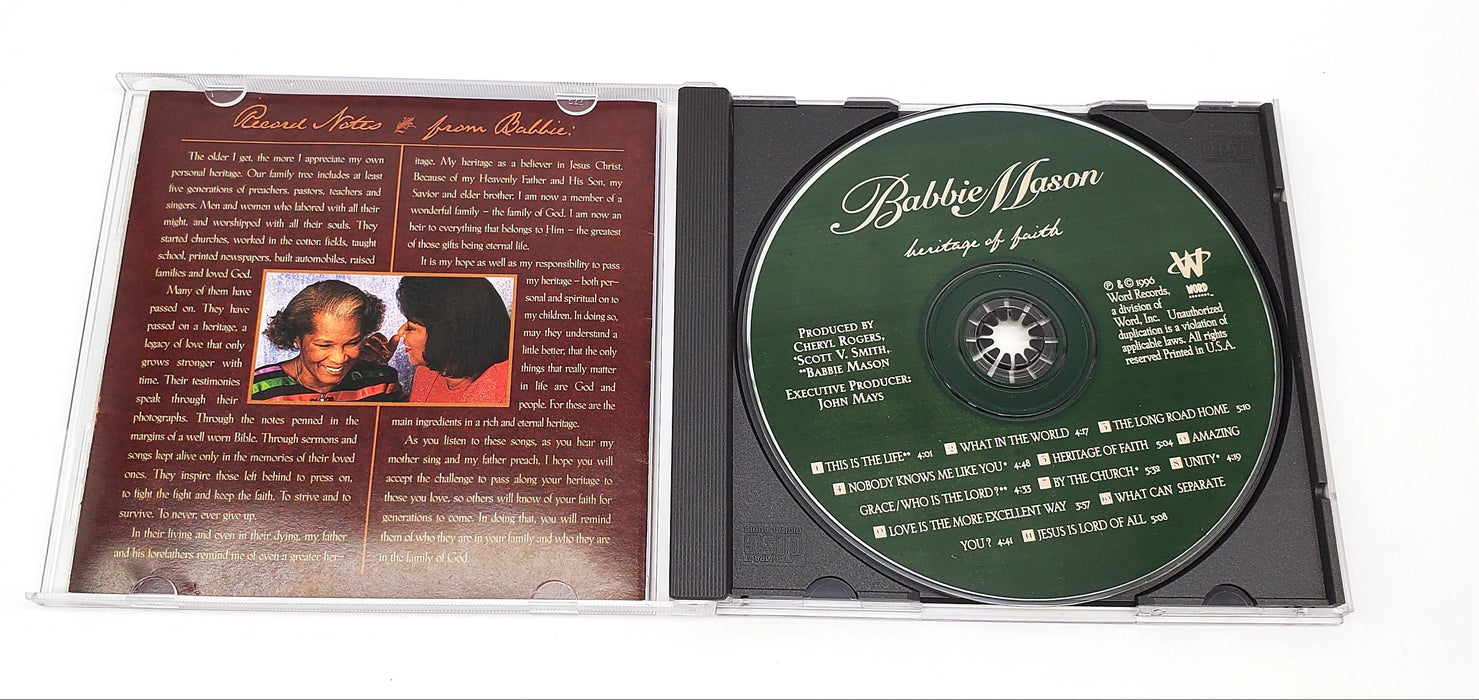 Babbie Mason Heritage Of Faith Album CD Word 7019628605 5