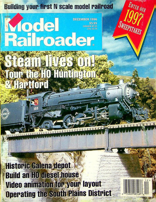 Model Railroader Magazine December 1996 Vol 63 No 12 Steam Lives On!