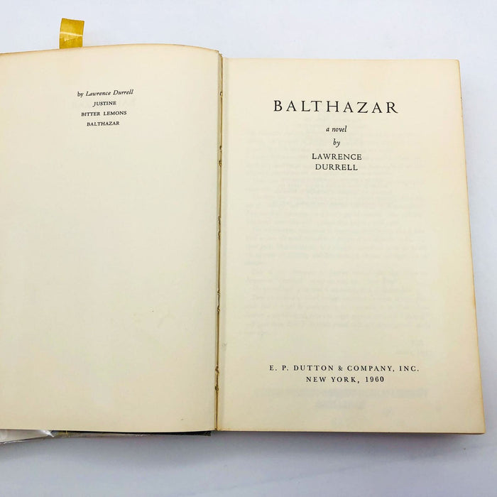 Lawrence Durrell Book Balthazar Hardcover 1960 Egyptian Family WW2 Love Story 7