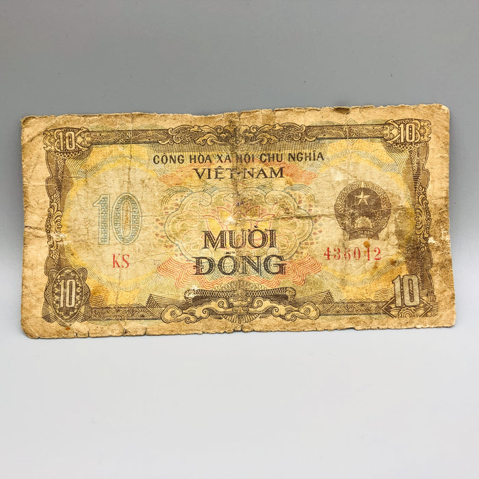 1980 Vietnam 10 Muoi Dong Banknote Bank Note KS 436012