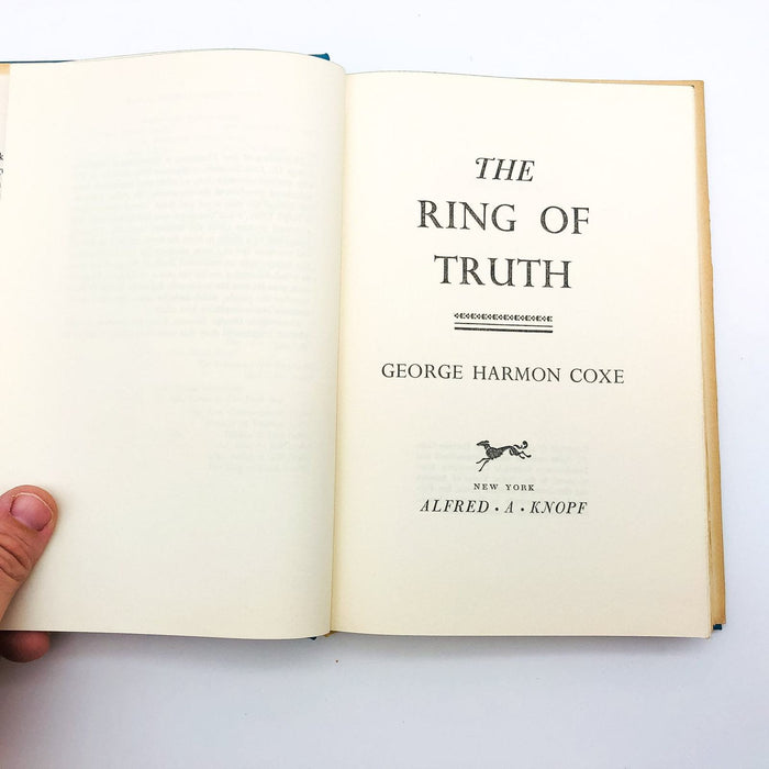 The Ring Of Truth HC George Harman Coxe 1966 Book Club Medical Examiner Murder 7