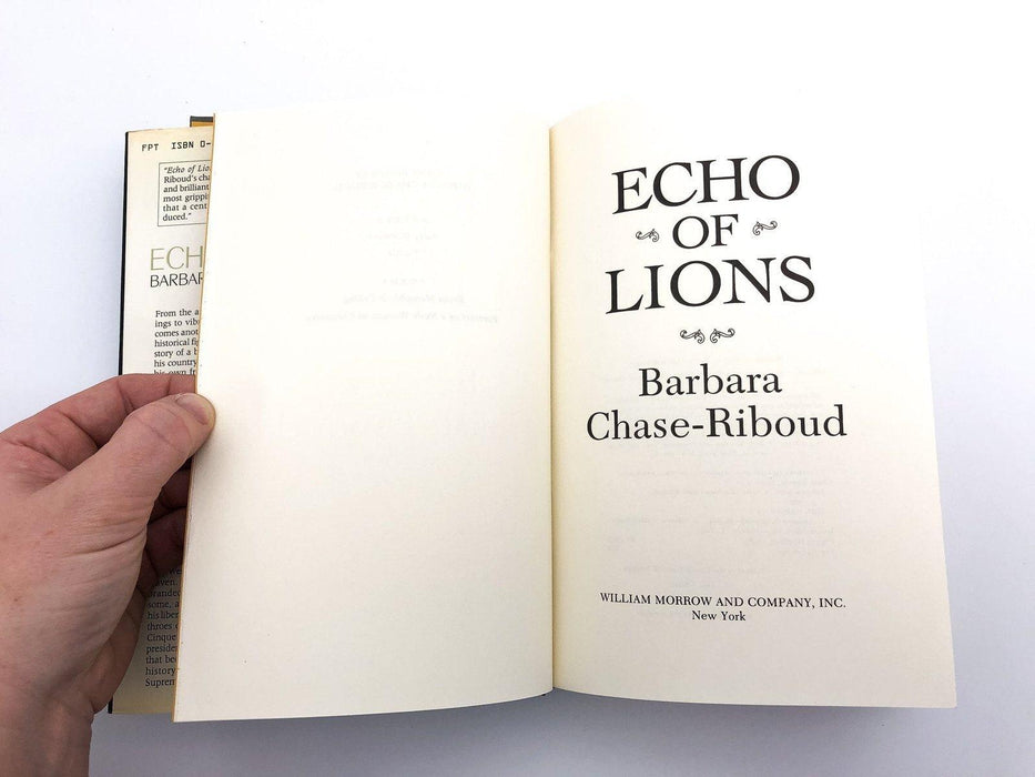 Echo of Lions Barbara Chase-Riboud 1989 William Morrow First Edition Hardcover 8