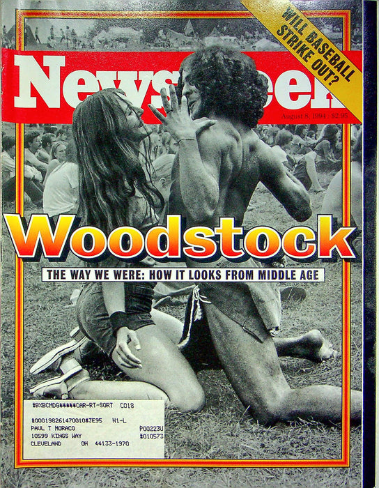 Newsweek Magazine August 8 1994 Woodstock 25th Anniversary ARPANET Defense Dept