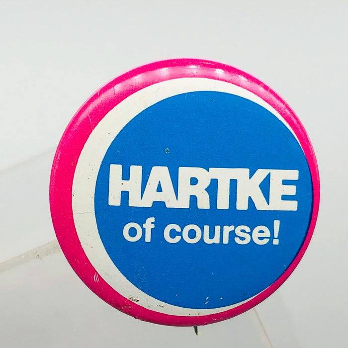 Hartke Of Course Button Pin 1.25" Indiana Senator Presidential Campaign Pink 6