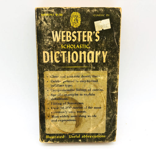 Webster's Scholastic Dictionary Paperback Noah Webster 1976 New Edition 1