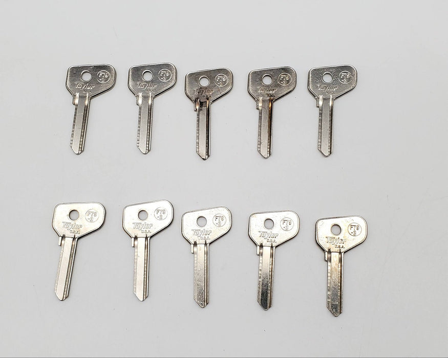 10x Taylor F79-3 Key Blanks Vintage Fiat Vehicles Ilco FT38 NOS 3