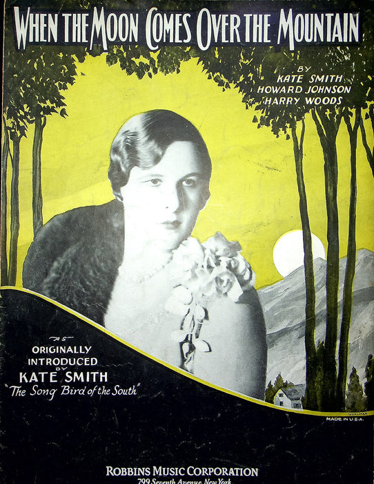 Vintage Sheet Music When The Moon Comes Over The Mountain 1931 Kate Smith 1