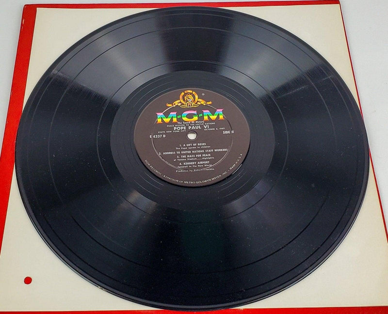 Pope Paul VI Visits New York City Oct 1965 Record LP E-4337-D MGM Records 1966 4