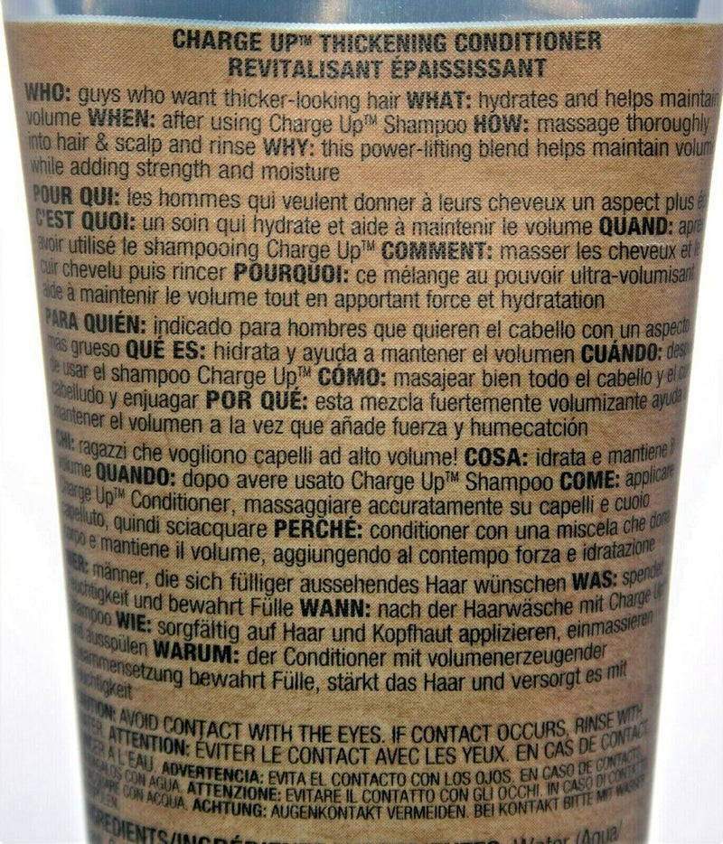 (Lot of 4) Tigi Bed Head for Men Thickening Conditioner Charge Up 6.76 oz.