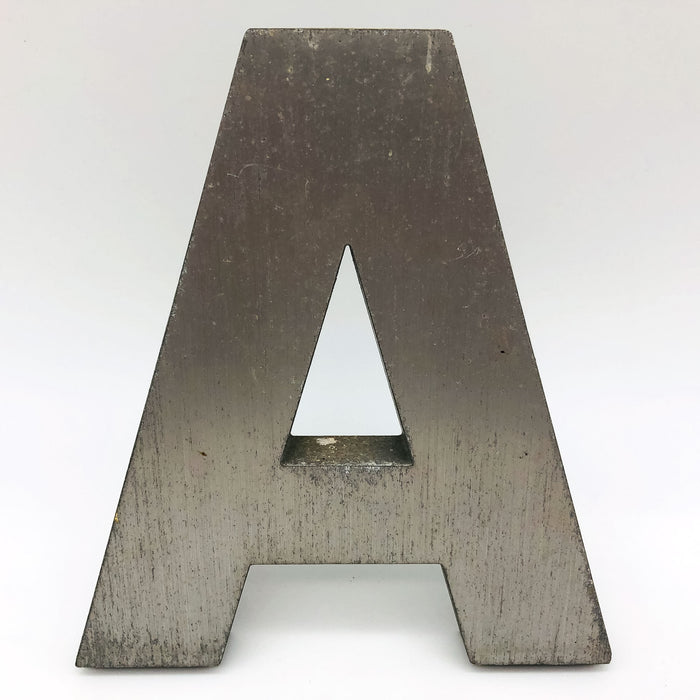 Cast Aluminum Letter A 8" Sign Gemini Inc Brushed Architectural Salvage Vintage