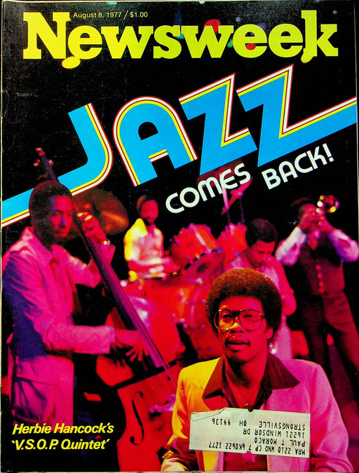 Newsweek Magazine Aug 8 1977 Herbie Hancocks Jazz is Back Atlantic City Gambling 1