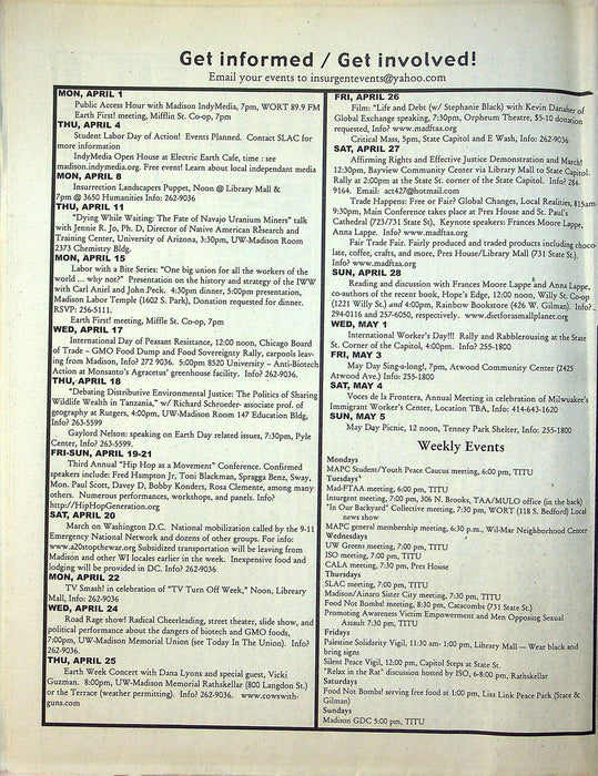 The Madison Insurgent 2002 Vol 2 Issue 3 Palestine Report, Hip Hop Conference 3