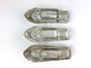3 Glass Military Boats Candy Container Clear Bottom Open Serialized 10, 11, 12 10