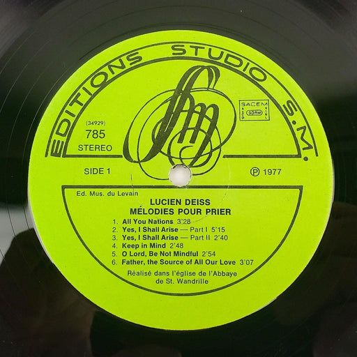 Lucien Deiss Melodies Pour Prier 33 RPM LP Record 1977 1