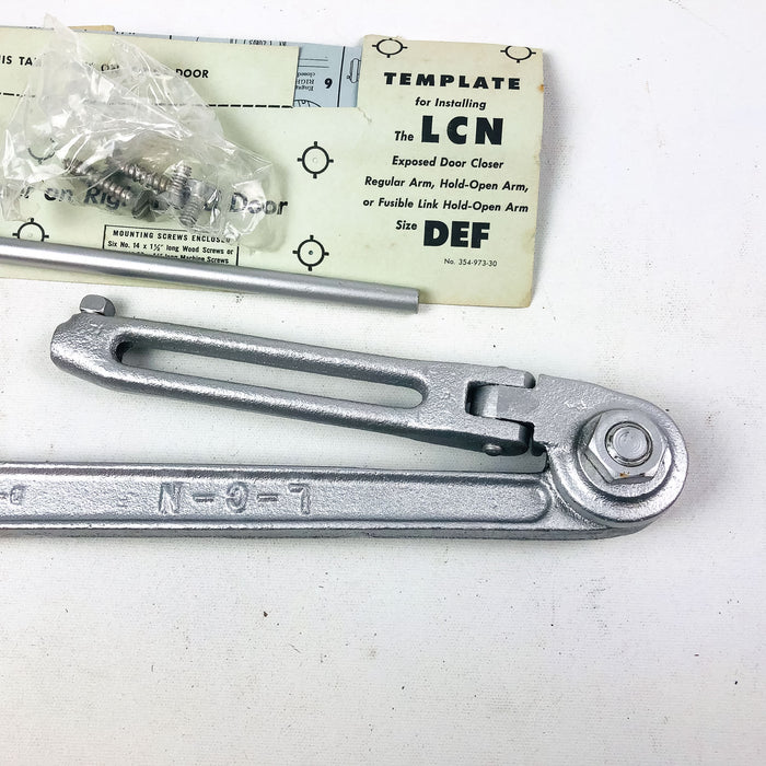 LCN Size D E F Potbelly Closer Arm HO-90 NH ALUM Hold Open 90 Non-Handed