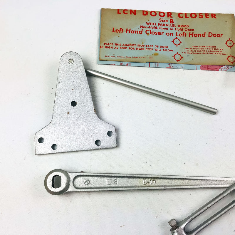 LCN Size B Potbelly Closer Arm PAR REG NH ALUM Parallel Mount Regular Non-Handed