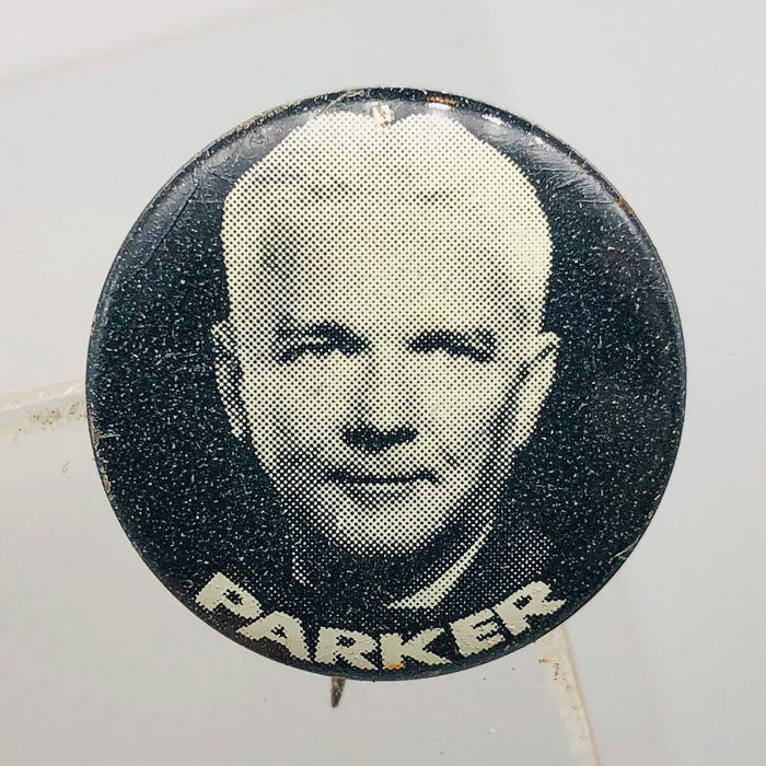 Parker Political Campaign Button Pin .875" Lithographers Union Label Vintage 3