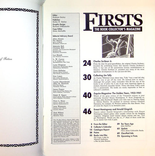 Firsts Magazine February 2001 Vol 11 No 2 Collecting Jim Tully 2