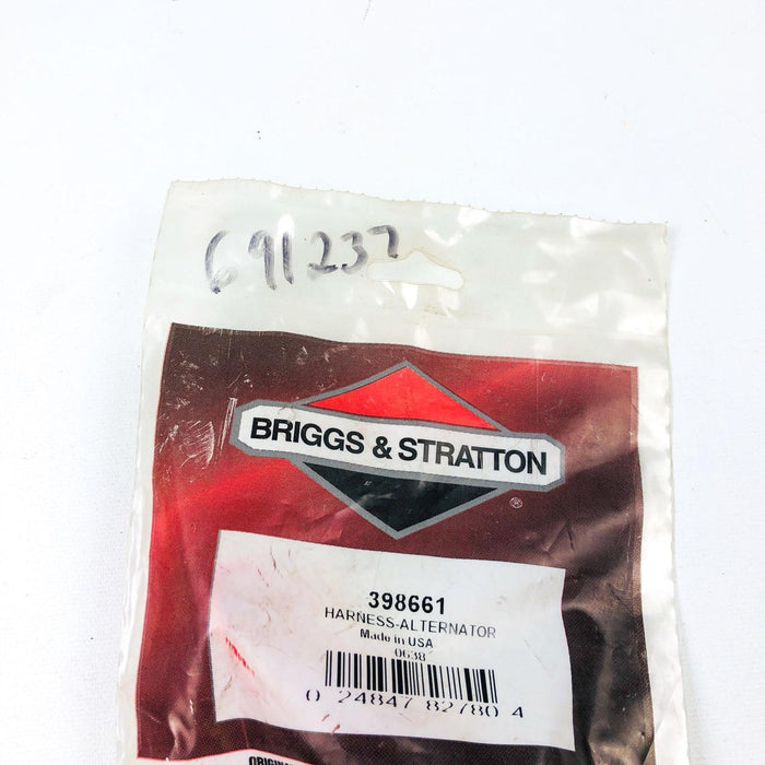 Briggs and Stratton 398661 Alternator Harness Genuine OEM New NOS Replace 691237