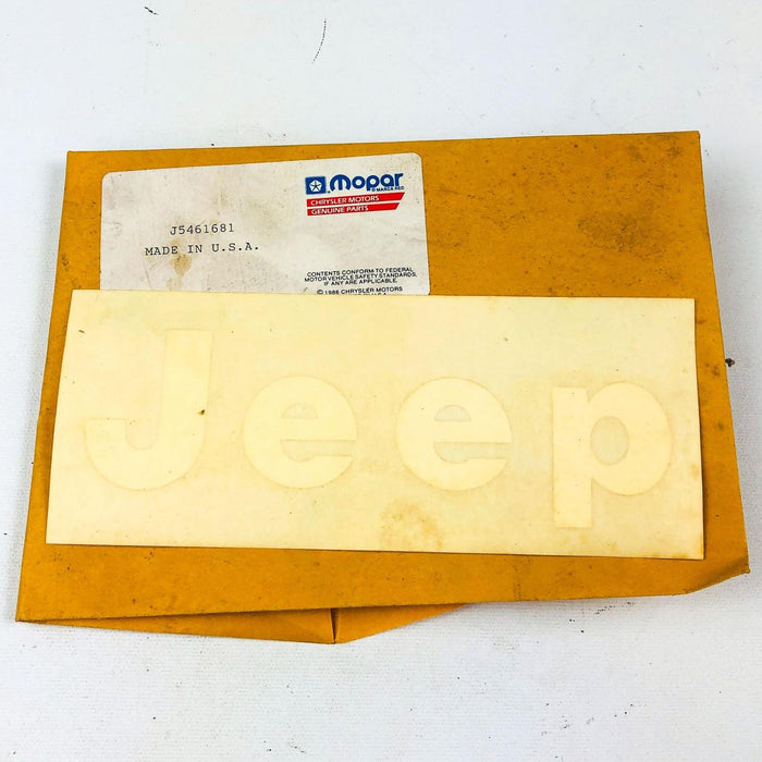 Mopar J5461681 Jeep Decal White for CJ Scrambler 81-86 OEM New Old Stock NOS