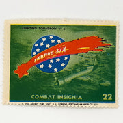 WW2 Combat Insignia Stamp 1942 Hearst #22 Fighting Squadron VF-6 Aviation Robbin 1