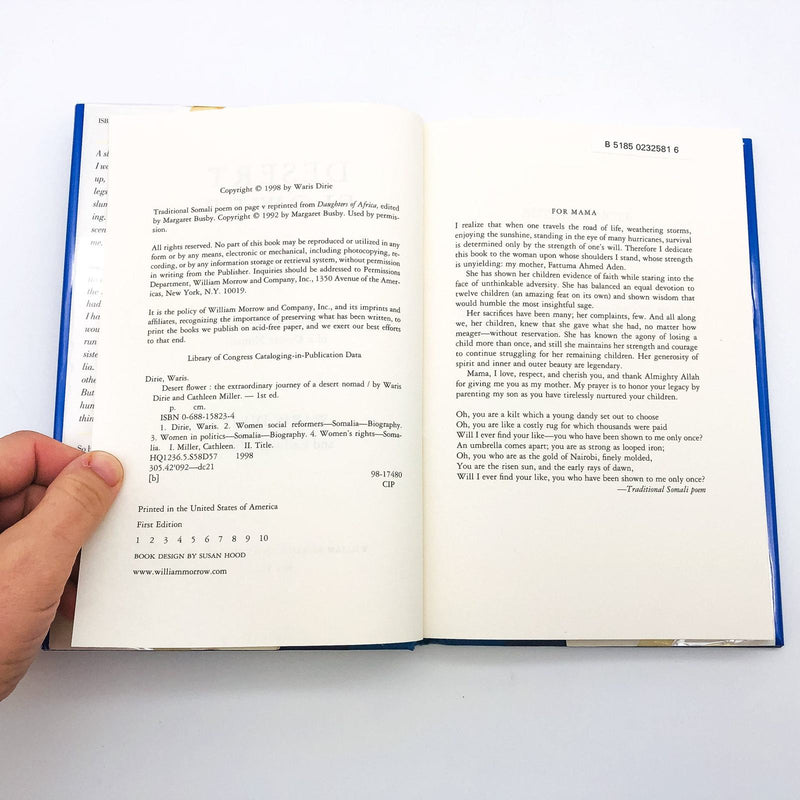 Desert Flower Hardcover Waris Dirie 1998 Nomad Journey 1st Edition Ex Library 8