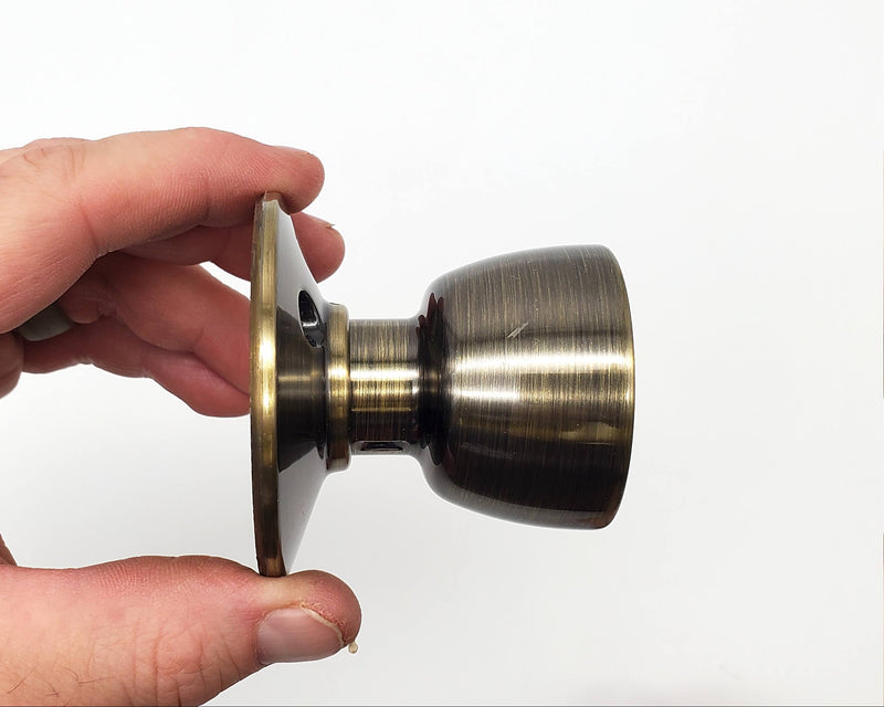 Schlage Dummy Door Knob Antique Brass 609 Bell F170 NOS