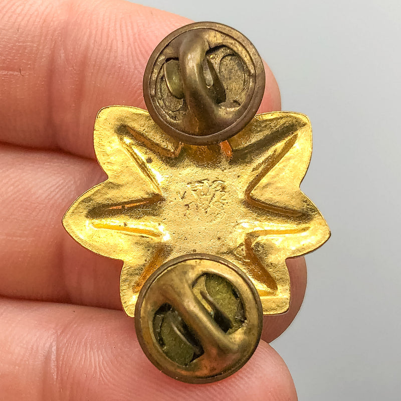 US Army Lieutenant Colonel Major Pin Gold Oak Leaf V Eagle 2 Double Clutch 1 6