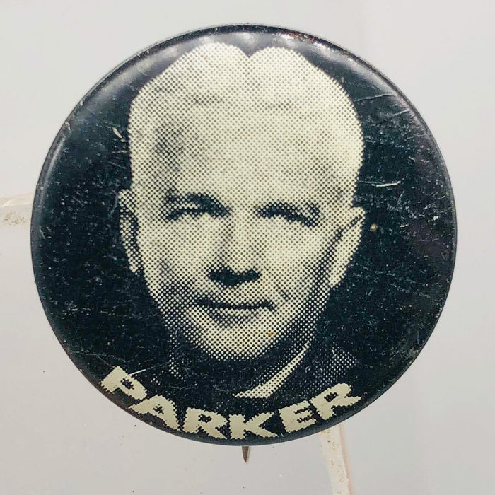 Parker Political Campaign Button Pin .875" Lithographers Union Label Vintage 13