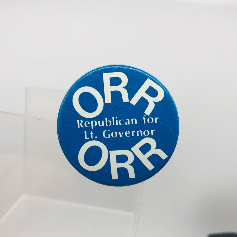 Vintage Robert D Orr Button 2" Indiana Republican Lieutenant Governor Campaign