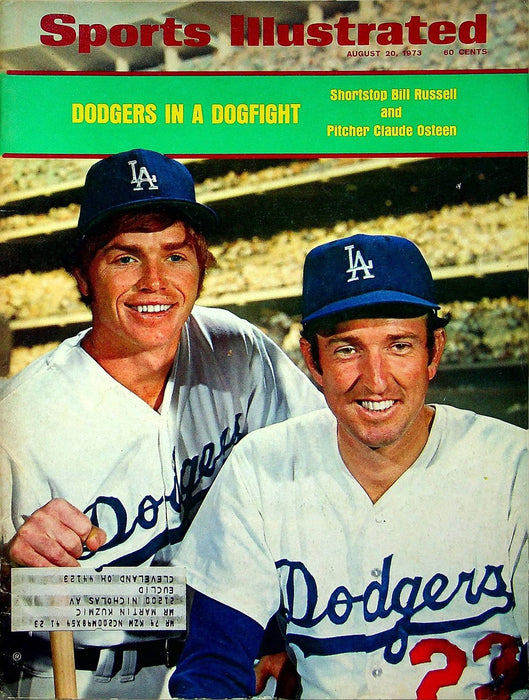 Sports Illustrated Magazine August 20 1973 Bill Russell & Claude Osteen Dodgers