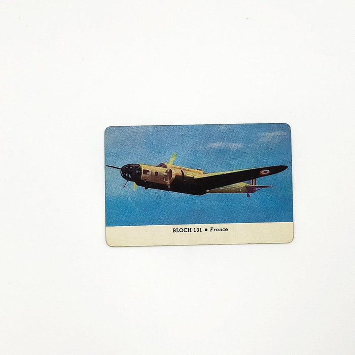 1940s Leaf Card-O Aeroplanes Card Bloch 131 Fighter Series C France WW2 FADED 2