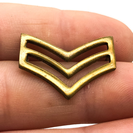 Vintage Brass Military Sergeant Chevron Lapel Pin Pinback Rank Insignia 1