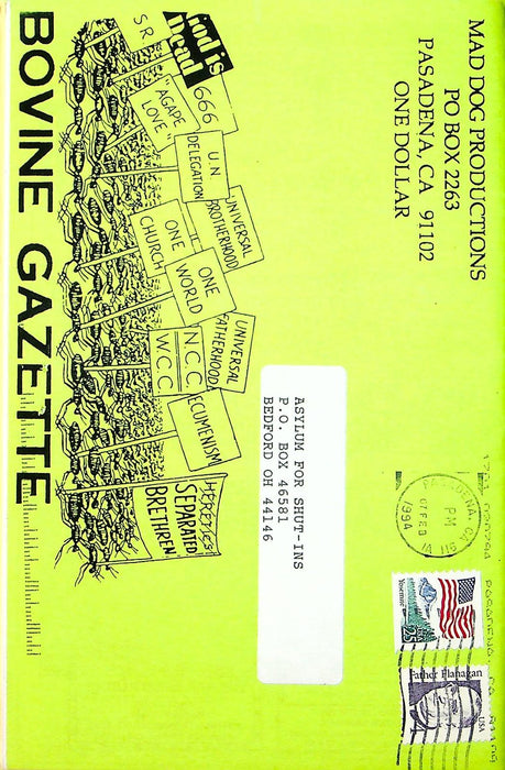 Bovine Gazette 1994 Vol 2 No. 8 Pasadena CA Satirical Zine 3