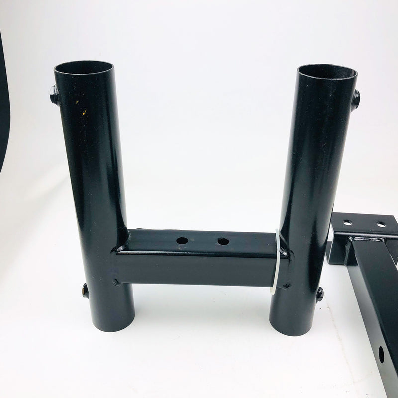 HiTow HT409-D Hitch Mount Dual Flagpole Holder 2" Receivers Black Powder Coat