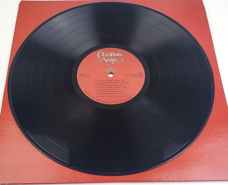 The Monks Of Weston Priory Christmas Songs 33 LP Record Benedictine Foundation 6