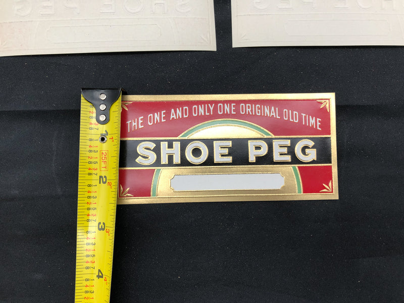 Shoe Peg Cigar Label Box End Wrapper Old Time Original Embossed Unused Vintage