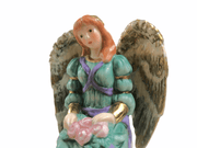 Porcelain Angel Figurine Seated Holding Flowers Classic Collectibles Vintage 2