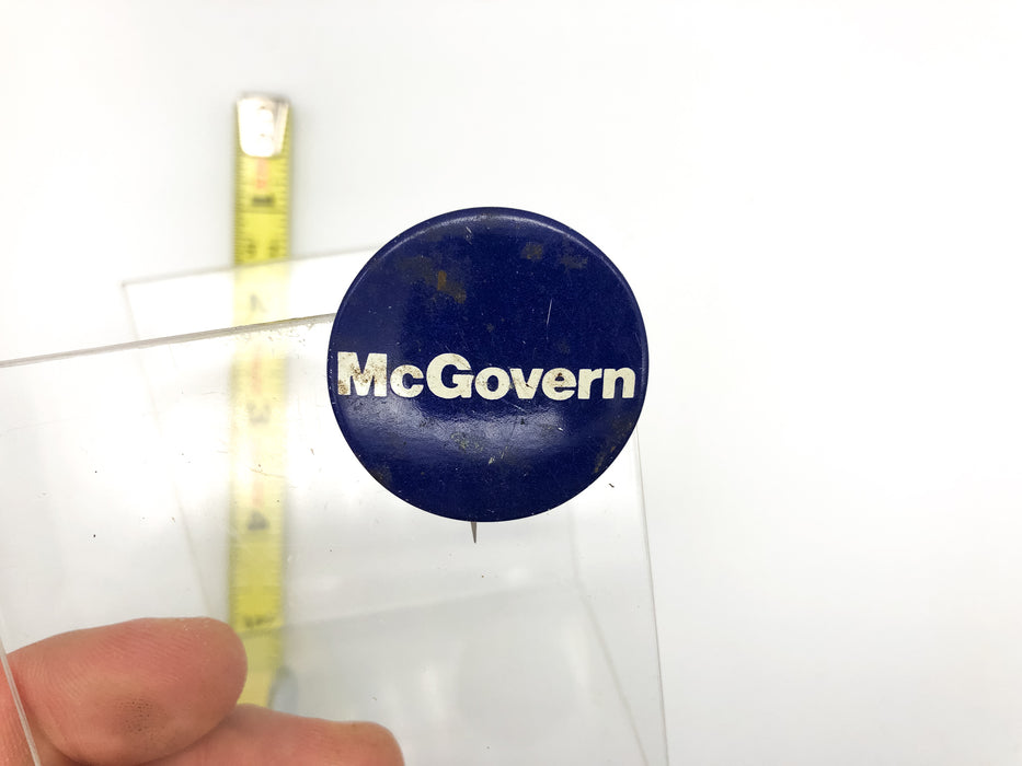 Vintage McGovern Pinback Button Political Presidential Campaign Blue White 1