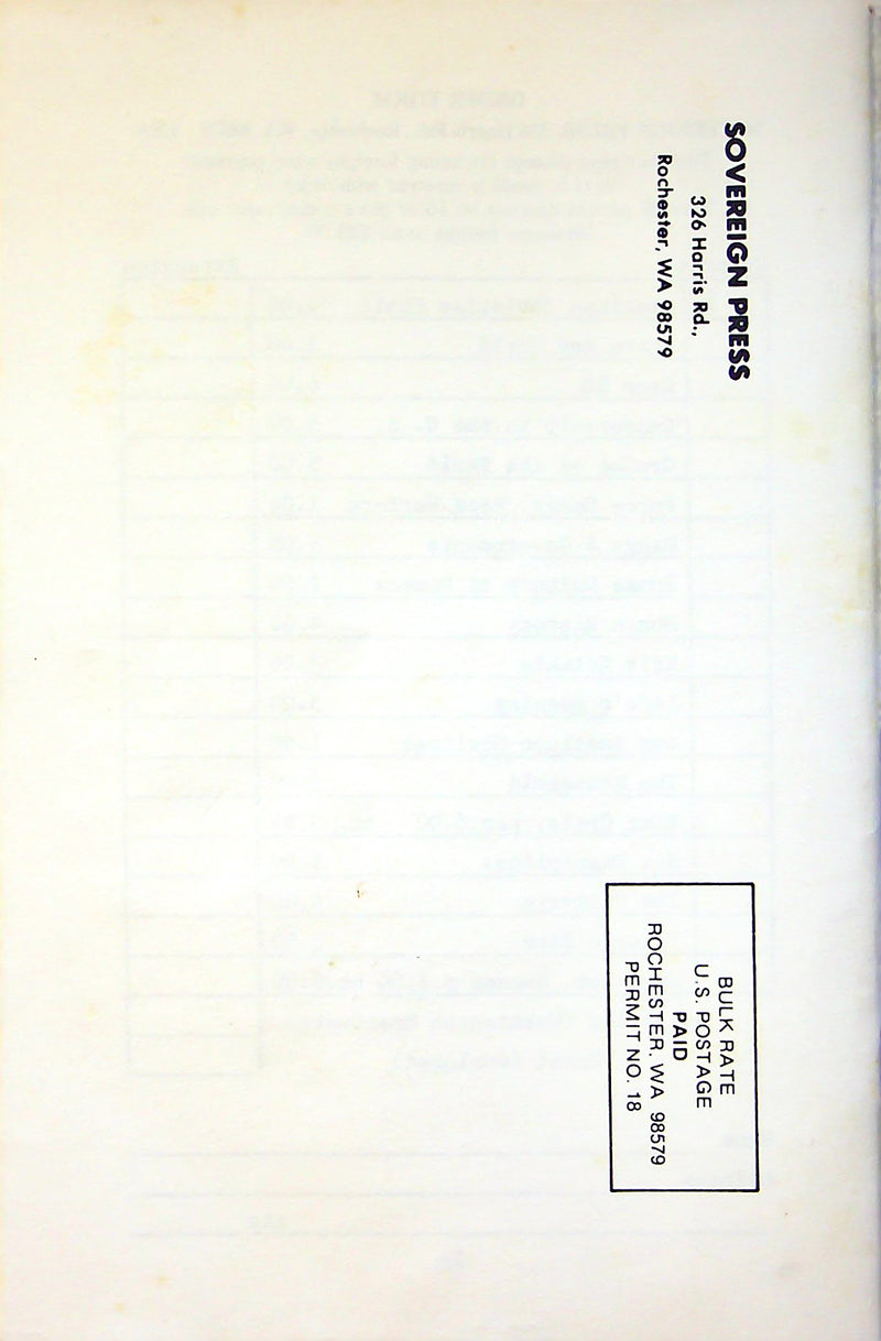 Our American Heritage Statement & Catalog Sovereign Press 31 Pages