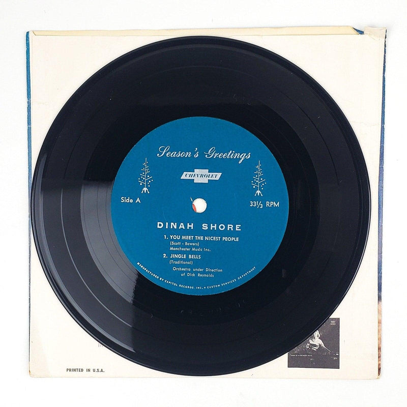 Dinah Shore Season's Greetings Your Chevy Dealer Record 45 Single Chevrolet 1960 3