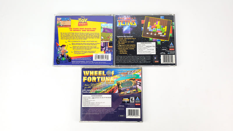 Toy Story, Wheel of Fortune & The Next Tetris Vintage PC CD-ROM Games