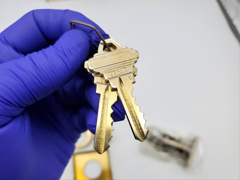 Schlage Deadbolt Double Cylinder Bright Brass 605 MUR B462N 2-3/4 BS NOS