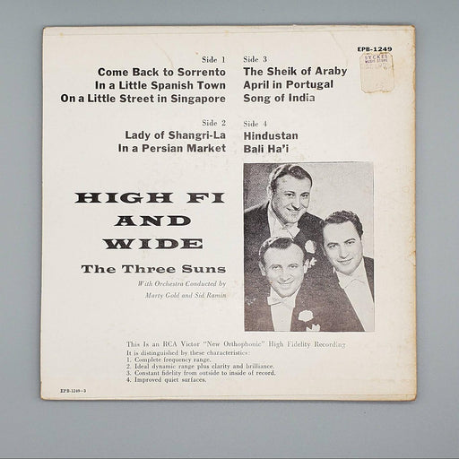 The Three Suns High Fi And Wide Double EP Record RCA Victor 1956 EPB-1249 2