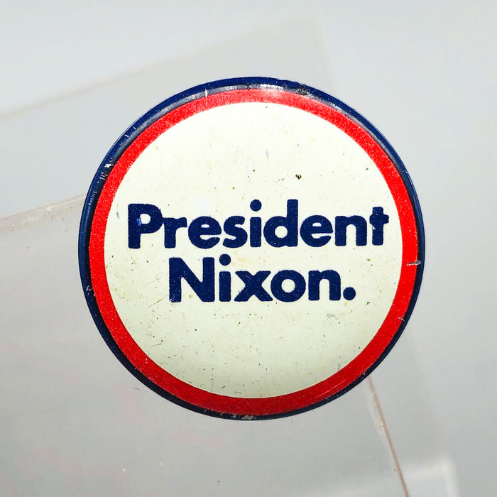 President Nixon Button 1" Pin Presidential Political Campaign Red White Blue 9