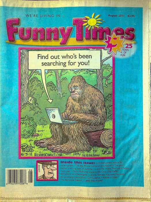 Funny Times Magazine August 2011 Garrison Keillor, Kate Morrison, Colin McEnroe 1