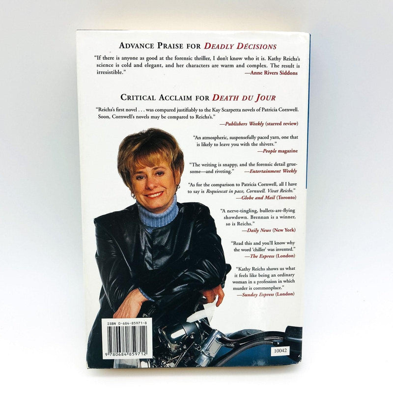 Deadly Decisions Hardcover Kathy Reichs 2000 Forensic Anthropologist Mystery 2